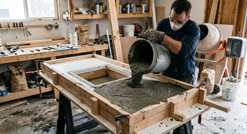 Cement Counter Installation in Napa, CA