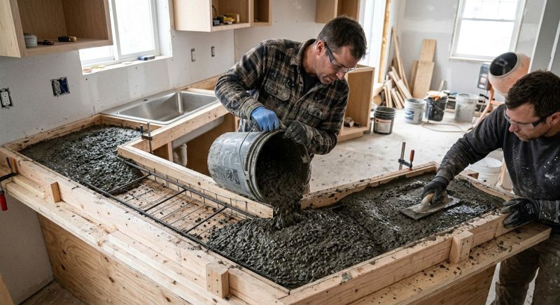 Cement Countertop Installation in Sonoma County, CA