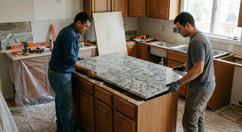 Granite Slab Installation in Sacramento, CA